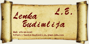 Lenka Budimlija vizit kartica